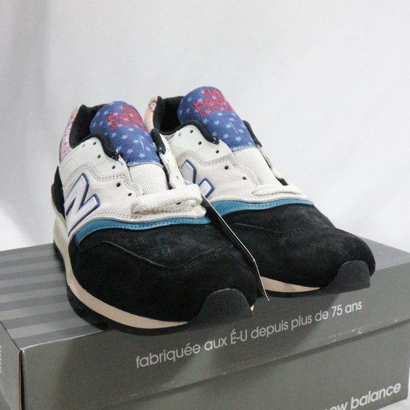 NEW BALANCE 997 Black Beige 'Patchwork' Sneakers Sz 10 Men New In Box - Picture 6 of 13